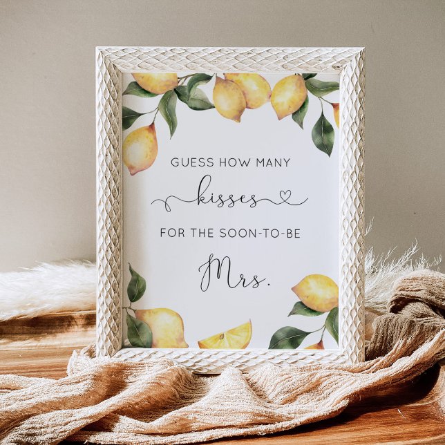 Lemon gissa hur många kisses möhippa-spel poster (Skapare uppladdad)