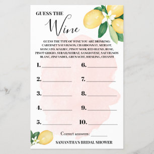 Lemon Gissa Rosa Möhippa-spelkortet i Vin Flygblad