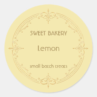 Lemon Gold Småföretag Bageri Etikett