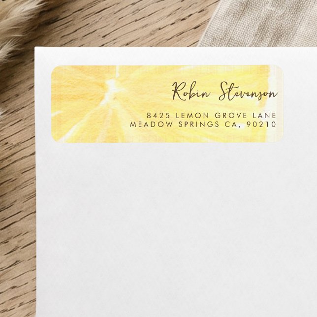 Lemon Graduation Return Address Label Returadress Etikett (Skapare uppladdad)