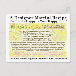 Lemon Grapefruit Martini Recipe-vykort Vykort