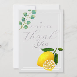 Lemon Grått Tack Kort