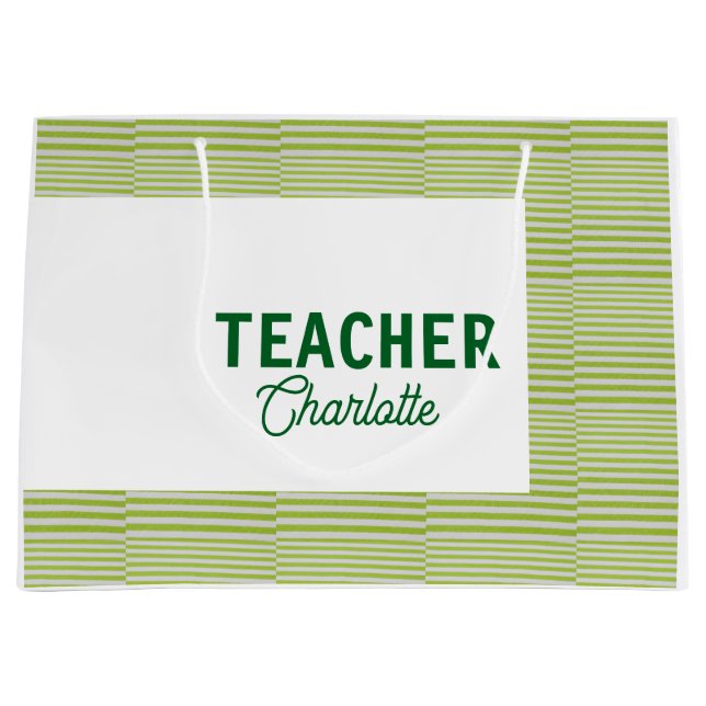 Lemon green white stripes teacher professor name c (Framsidan)