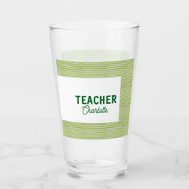 Lemon green white stripes teacher professor name c glaskopp