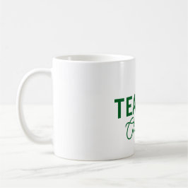 Lemon green white stripes teacher professor name c kaffemugg
