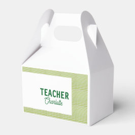 Lemon green white stripes teacher professor name c presentaskar