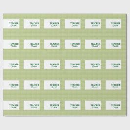 Lemon green white stripes teacher professor name c presentpapper