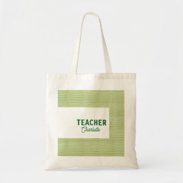 Lemon green white stripes teacher professor name c tygkasse