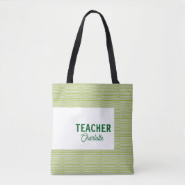 Lemon green white stripes teacher professor name c tygkasse