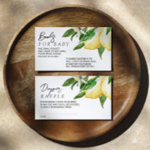 Lemon Greenery Bok för Baby-inhägnadskort