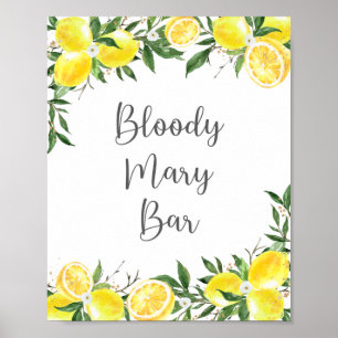 Lemon Greenery Guld Bloody Mary Pub Möhippa Unders Poster