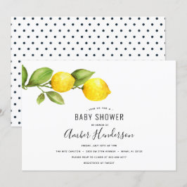 Lemon Gren Baby Shower Inbjudningar