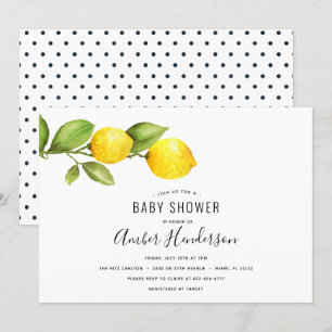 Lemon Gren Baby Shower Inbjudningar