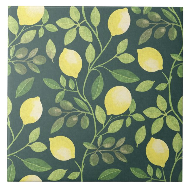 Lemon Gren botaniska köket Kakelplatta (Framsidan)