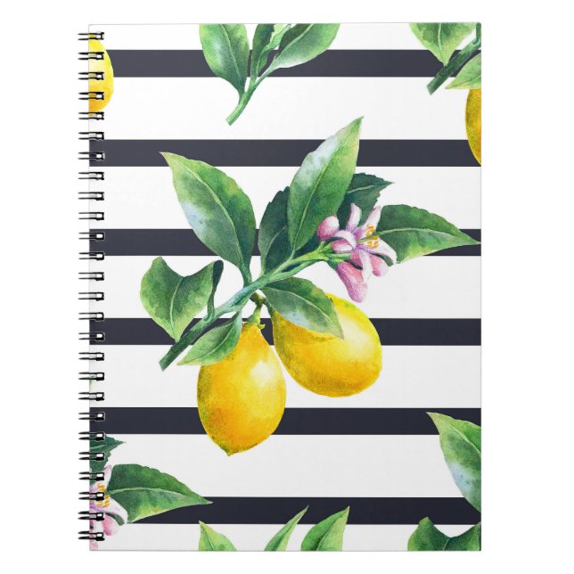 Lemon Gren: Citrus Watercolor Bliss Anteckningsbok (Framsidan)