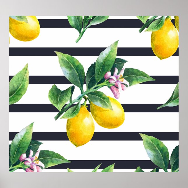 Lemon Gren: Citrus Watercolor Bliss Poster (Framsidan)