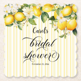 Lemon Gren Medelhavet Sommar Bröllopsfest Underlägg Papper