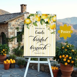 Lemon Gren Mediterranean Möhippa Brunch Poster