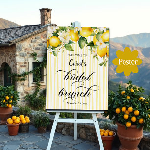 Lemon Gren Mediterranean Möhippa Brunch Poster