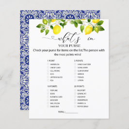 Lemon gren och blue mosaic Vad är i din väska?