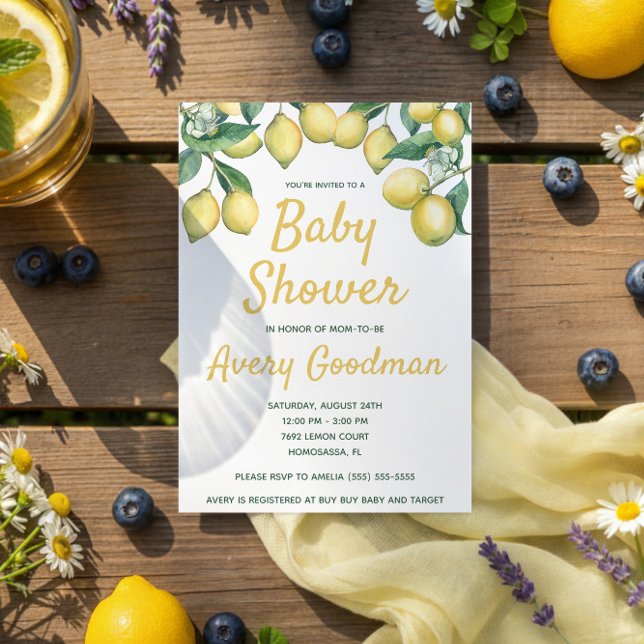 Lemon Grenar Baby Shower Inbjudningar (Skapare uppladdad)