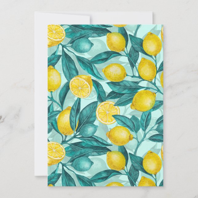 Lemon grenar i blått och gult (Framsida)