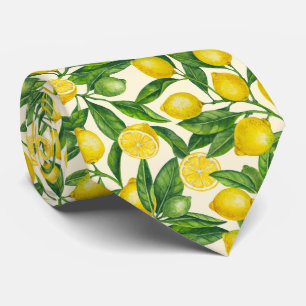 Lemon grenar i grönt och gult slips