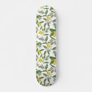 Lemon grenar med blommar och frukt mini skateboard bräda 18,5 cm