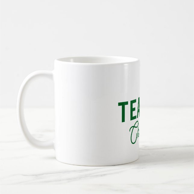 Lemon gröna vita ränder lärare professor namn c kaffemugg (Vänster)