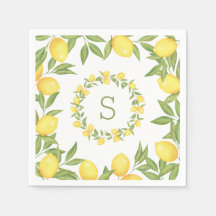 Lemon Grönska Monogram Elegant