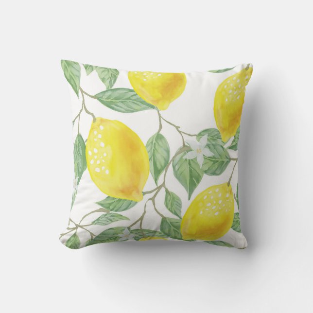 Lemon Grönt Löv Dekorativ kudde (Framsida)