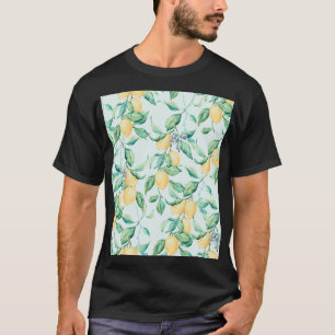 Lemon Grönt Vattenfärg: Sömlös Romantik T Shirt