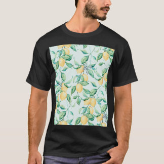 Lemon Grönt Vattenfärg: Sömlös Romantik T Shirt