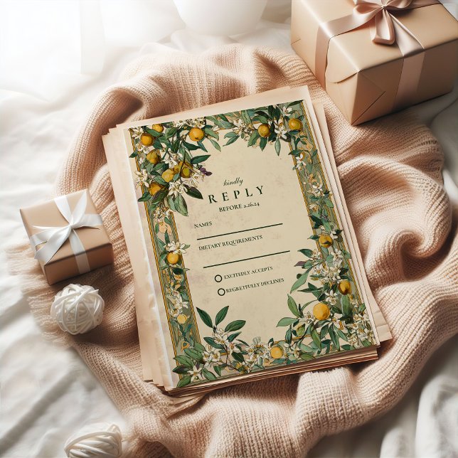 Lemon Grove Bloom Wedding OSA Kort (Skapare uppladdad)