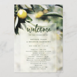Lemon Grove | Modern Gult Bröllop Ceremony Program