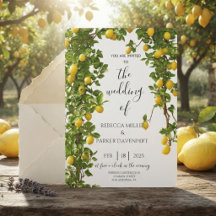 Lemon Grove Romance Bröllopsinbjudan