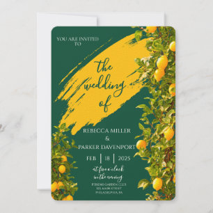 Lemon Grove Romantik bröllopsinbjudan Inbjudningar