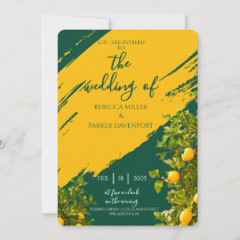 Lemon Grove Romantik bröllopsinbjudan Inbjudningar