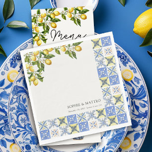 Lemon Grove Rustic Italienska Thmet Bröllop Pappersservett