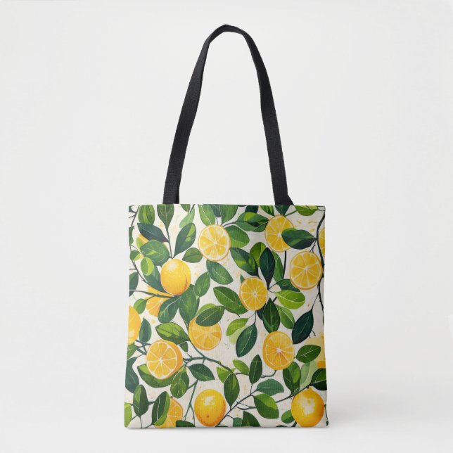 "Lemon Grove Tote Bag" Tygkasse (Framsida)