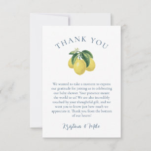 Lemon Gult Baby Shower - tackkort Tack Kort