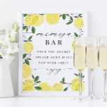Lemon Gult Citrus Mimosa Pub Sign Poster<br><div class="desc">Lemon Gult Citrus Mimosa Pub Sign</div>