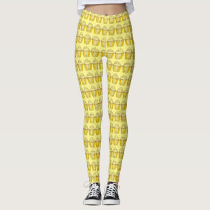 Lemon Gult Cupkaka-Muffinsar Kaka Skriv ut legerin Leggings