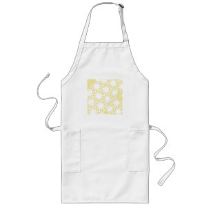 Lemon gult geometric mönster långt förkläde