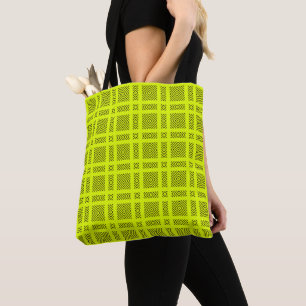 Lemon gult geometric mönster tygkasse