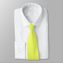 Lemon Gult Gömt Initialer Solid Färg Neck Tie Slips
