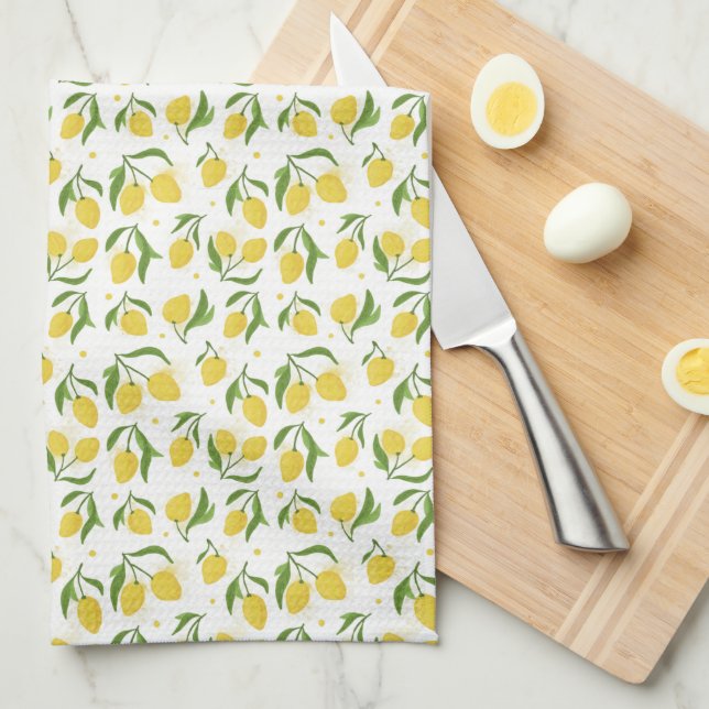 Lemon Gult Kitchen Towel Kökshandduk (Vikt i Fjärdedel)
