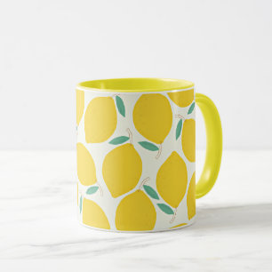 Lemon gult lemon mönster mugg