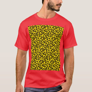 Lemon Gult Leopard Spots Animal Print Mönster Gr T Shirt