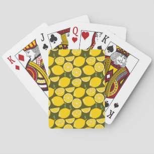 Lemon Gult Modern Roligt Cute Casinokort